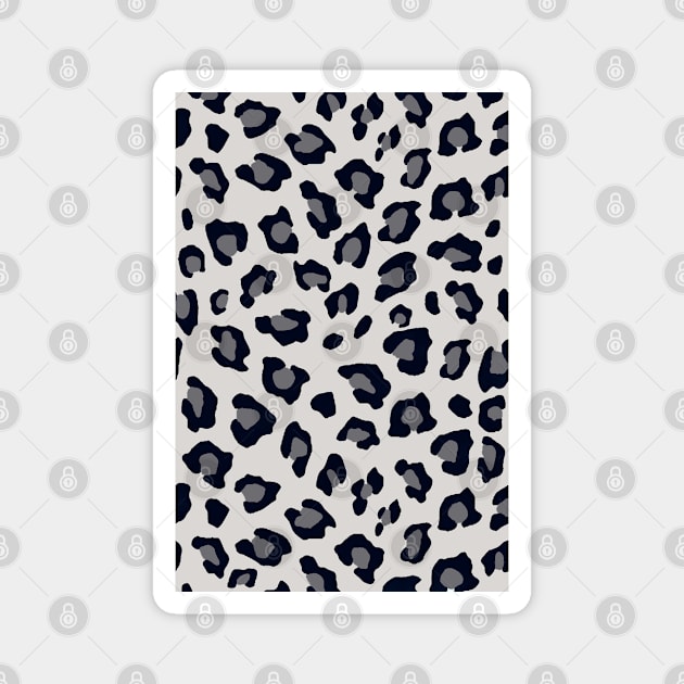 Gray Leopard Print Magnet by funhousejen