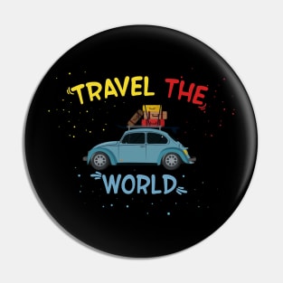 Travel The World And Pack Your Bags - Travel Enthusiast Pin