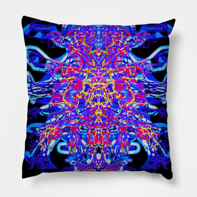 Psychedelic fantasy Pillow by MetaRagz
