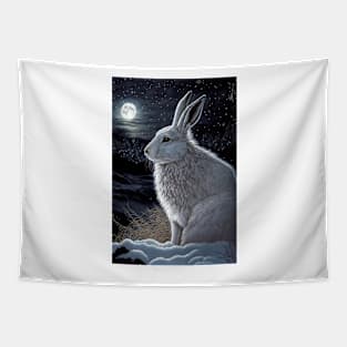 white hare 7 Tapestry