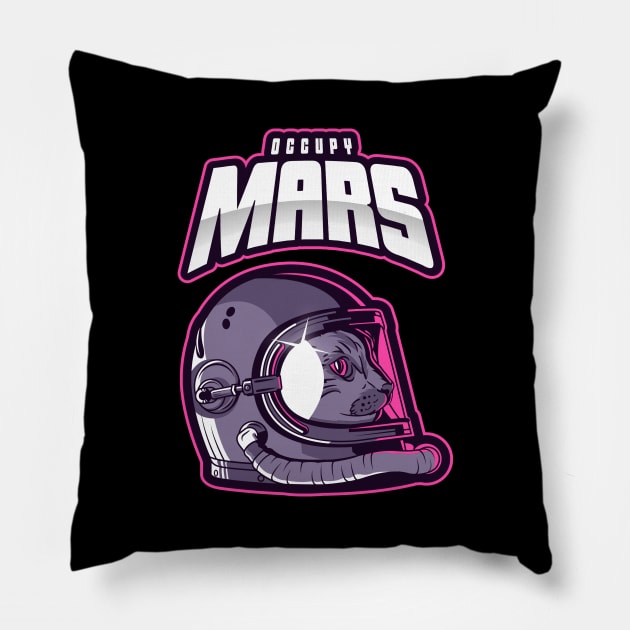 Kitty Occupy Mars Pillow by Live Together