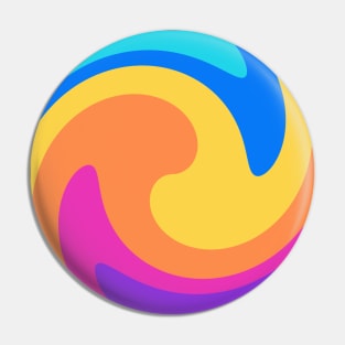 Swirl of Cute Bright Colors Pin