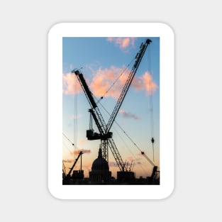 Cranes Over St Paul's Cathedral, London Magnet