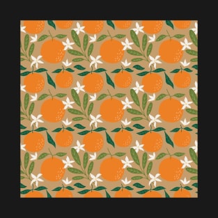 Simple Fruit fruity Oranges Summer Pattern T-Shirt