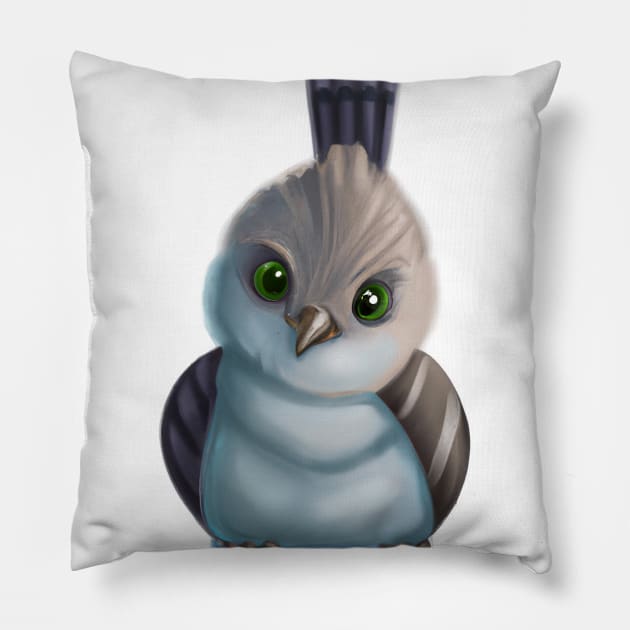 Cute Cuckoo Drawing Pillow by Play Zoo