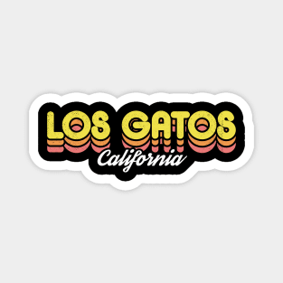 Retro Los Gatos California Magnet