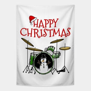 Christmas Drums Drummer Drum Teacher Xmas 2022 Tapestry