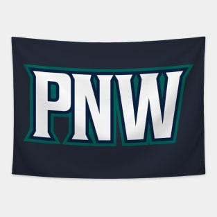 Seattle 'PNW' Baseball Fan T-Shirt: Show Your Emerald City Pride with a Bold Pacific Northwest Design! Tapestry