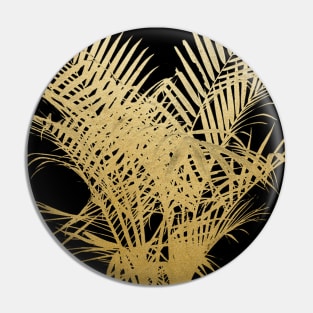 Golden Palm on Black Pin