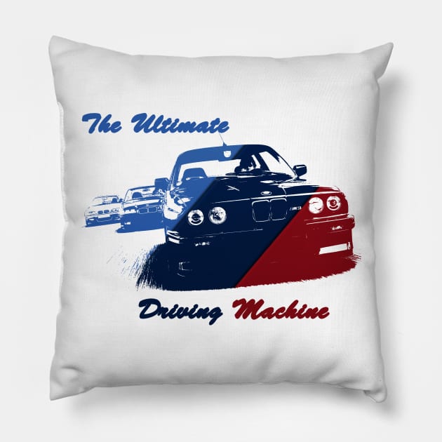 bmw, the ultimate driving machine Pillow by hottehue