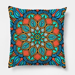 Colorful Yoga Mandala, Zen and anti-stress Pillow