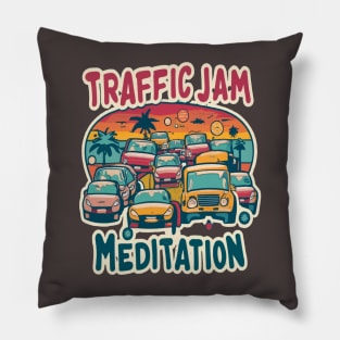 Traffic jam meditation Pillow