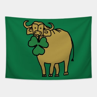 St Patricks Day Ox with Shamrock Tapestry