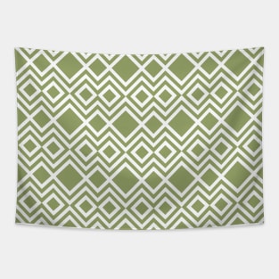 Green pattern geometric abstract Tapestry