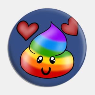 Rainbow Poop Pin