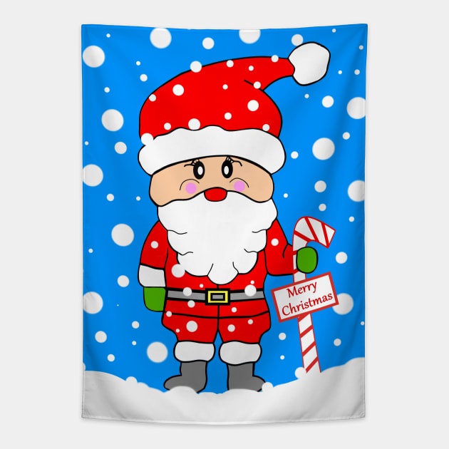 FUNNY Santa Claus Christmas Tapestry by SartorisArt1