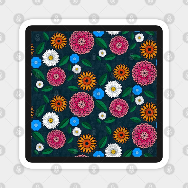 Colourful flowers Magnet by hdesign66