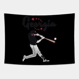 Georgia USA Baseball Tapestry