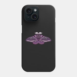 Moth sticker purple, violet and lilac Phone Case