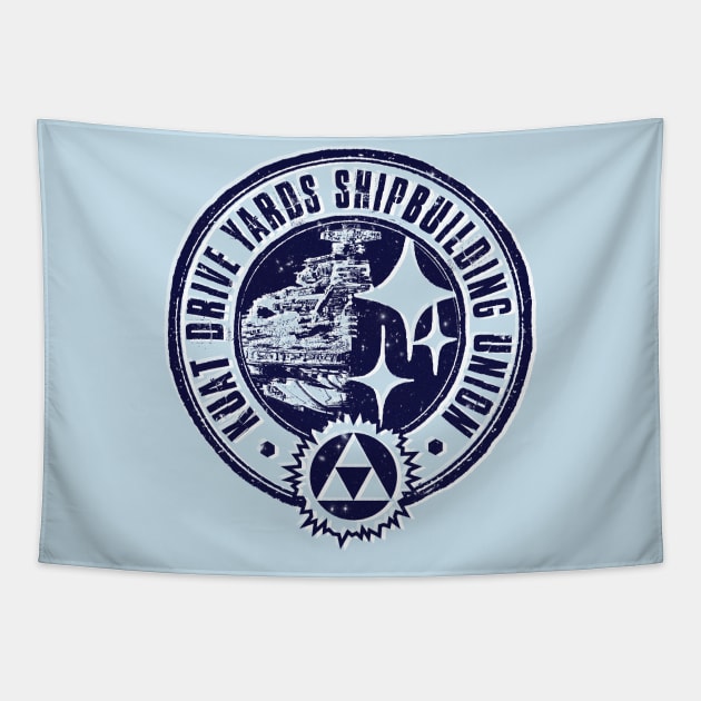 Kuat Drive Yards Shipbuilding Union Tapestry by MindsparkCreative