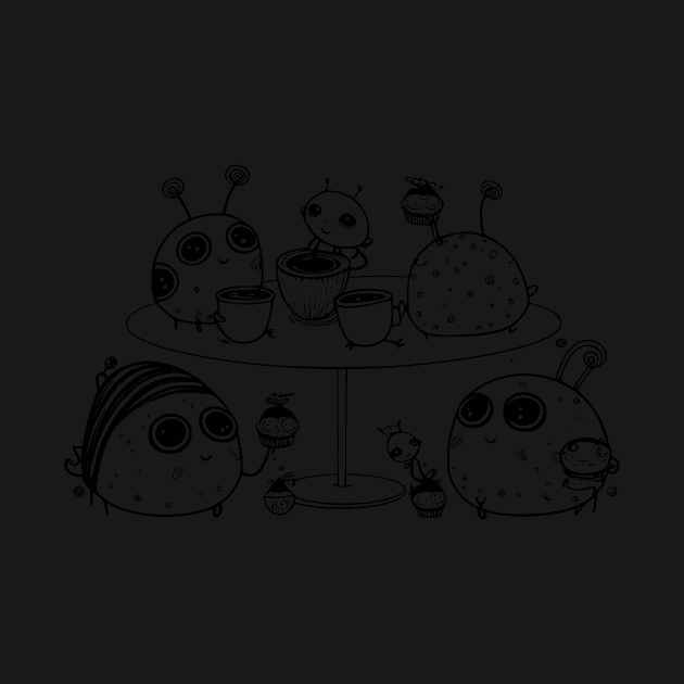 Colour Me In- round bug tea party by honeythief