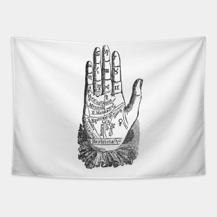 Vintage Gypsy Palm Reader Hand Tapestry