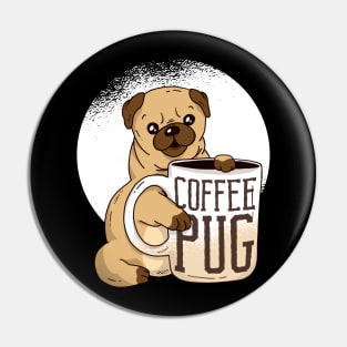 Cute Coffee Pug Shirt, Coffee And Dog Lover Gift, Pug Mama Pin