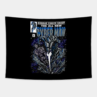 Cyber Man Comic Cover Tapestry