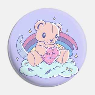 Cute Bear - Go T Hell Pin