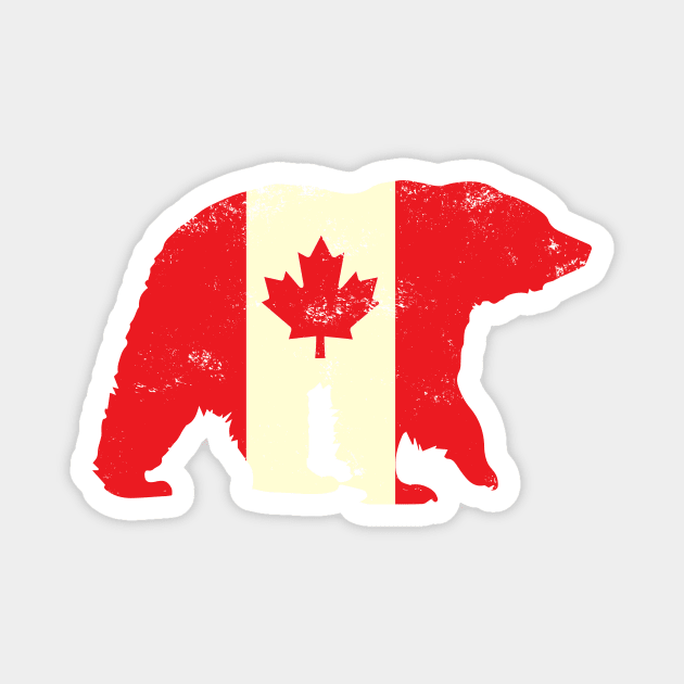 Canadian Maple Leaf Bear Magnet by echopark12