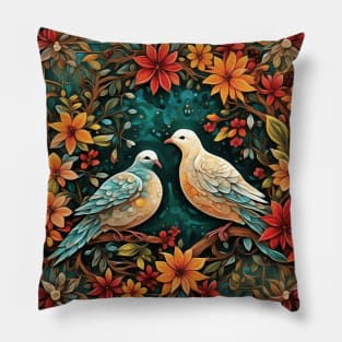 Two Turtle Doves Pillow