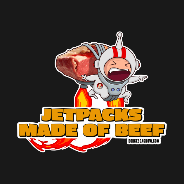 Jetpacks Made Of Beef Bob Cesca Show Funny Political Cartoon Mugs Hoodies by The Bob Cesca Show Mall