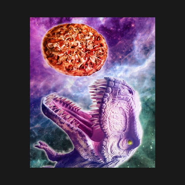 Pizza Dinosaur In Space by Random Galaxy