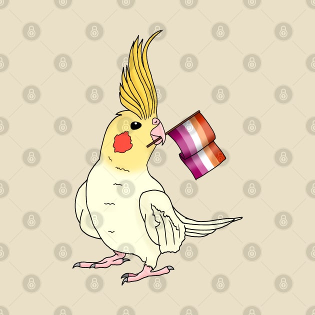 Lesbian Pride Cockatiel by Toribit