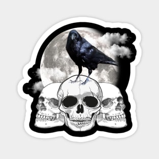 Raven & Skulls Magnet