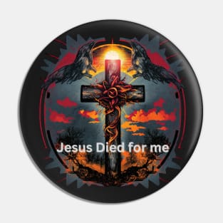 Jesus Died for Me John 3:16 V12 Pin