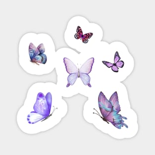 Lavender Butterflies Pack Magnet