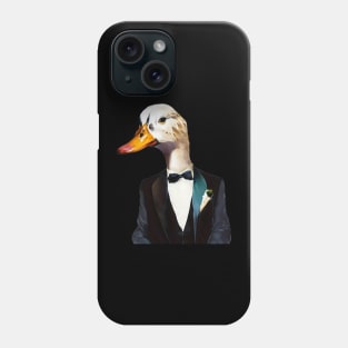 Duck in a tuxedo ready for a night on the town Phone Case