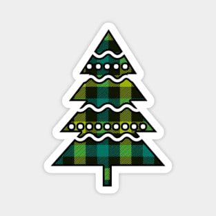 Tartan Yule Christmas Tree Magnet