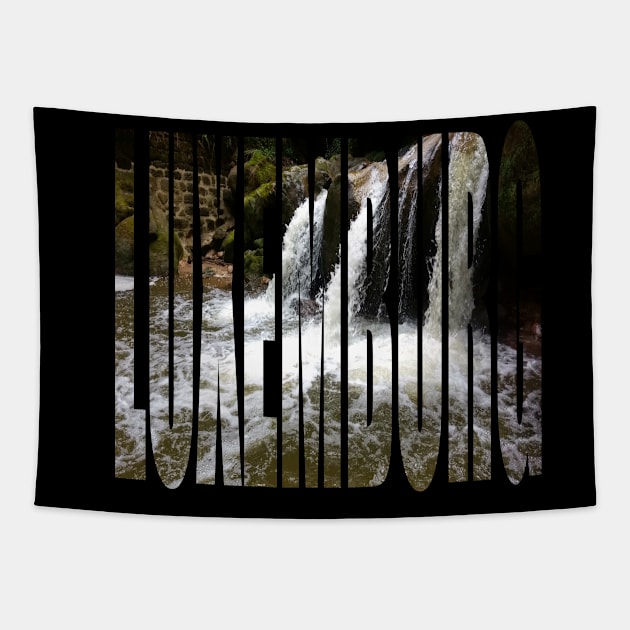 Luxembourg photo in text Tapestry by Crea Twinkles