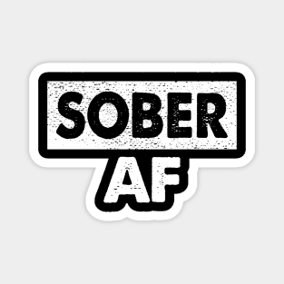 Sober AF' Cool Sobriety Magnet