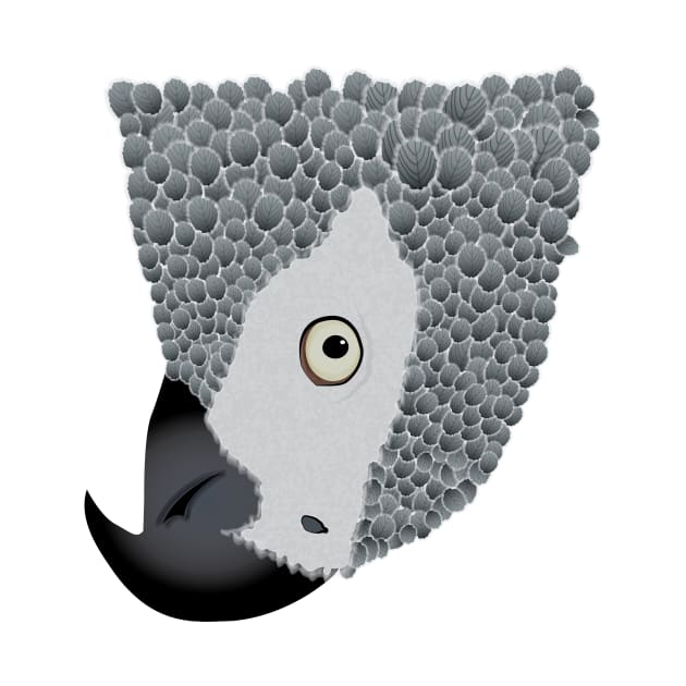 African Grey Parrot by Danie Bevis Design