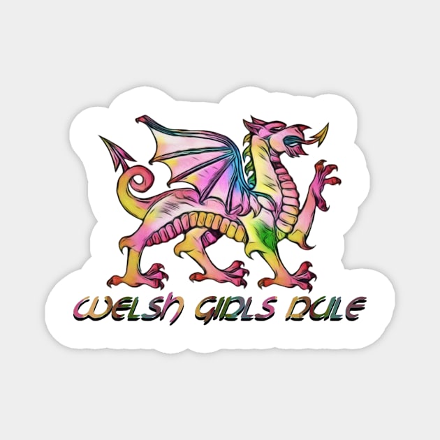 Welsh Girls Rule Dragon Magnet by NikkiBear67