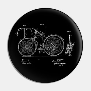 Bicycle Vintage Patent Drawing Pin