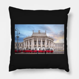 Wiener Ringstrasse with historic Burgtheater Pillow