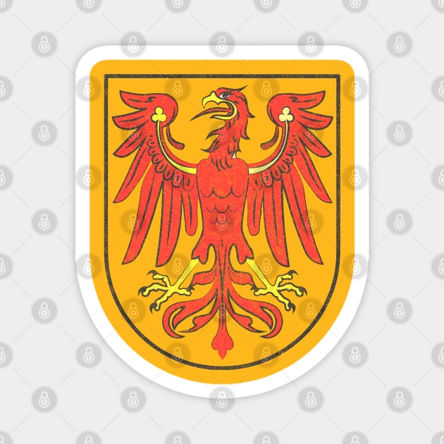 Faded-Style Brandenburg Coat Of Arms / German Gift Magnet by DankFutura