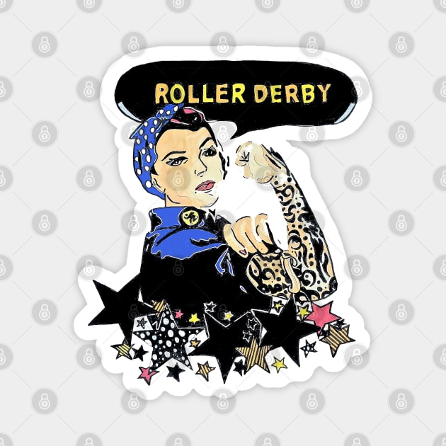 The Derby Riveter Magnet by KazArtDesigns