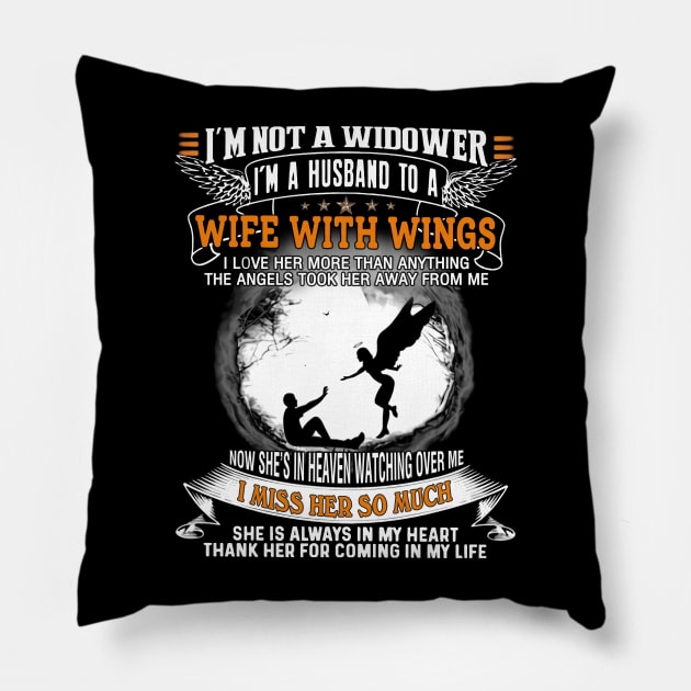 I'm Not A Windower I'm A Husband To Wife With Wings Pillow by Ripke Jesus