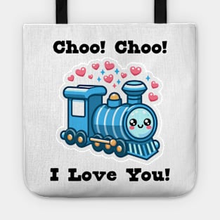 Cute Train Valentine Tote