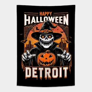 Detroit Halloween Tapestry